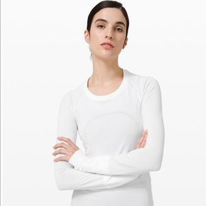 NWT Lululemon Swiftly Tech LS Crew Size 8 -White